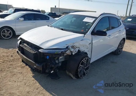 2022 Hyundai Kona N Line z USA, uszkodzony, nr VIN KM8K33A30NU905389